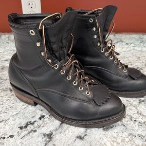 Classic Black Leather Men's Boots